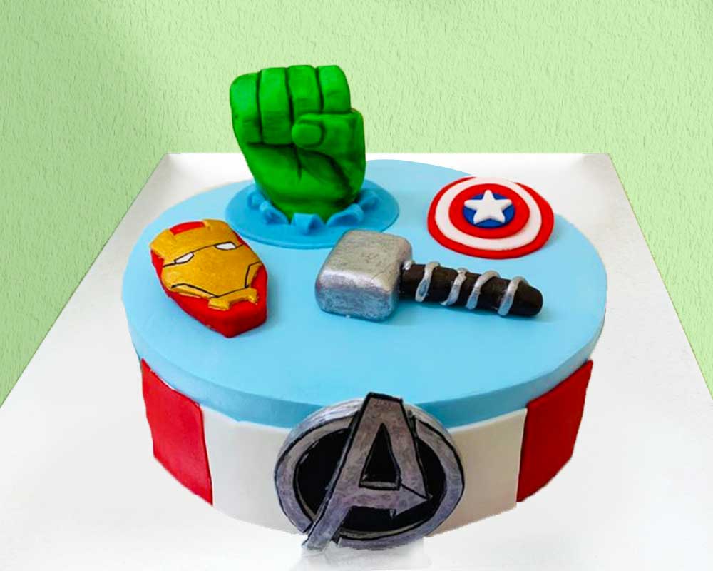 Avengers Fondant Cake