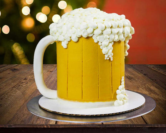 Beer Mug Cream Cake