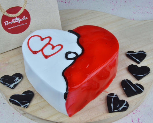 Happy Anniversary Heart Cake D8