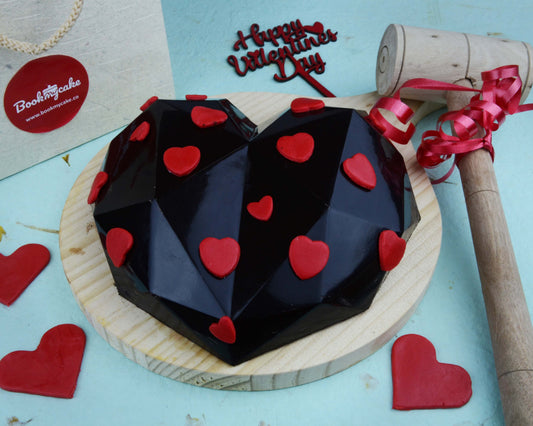 Chocolate Pinata Heart Cake