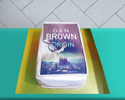 Dan Brown Book Cake