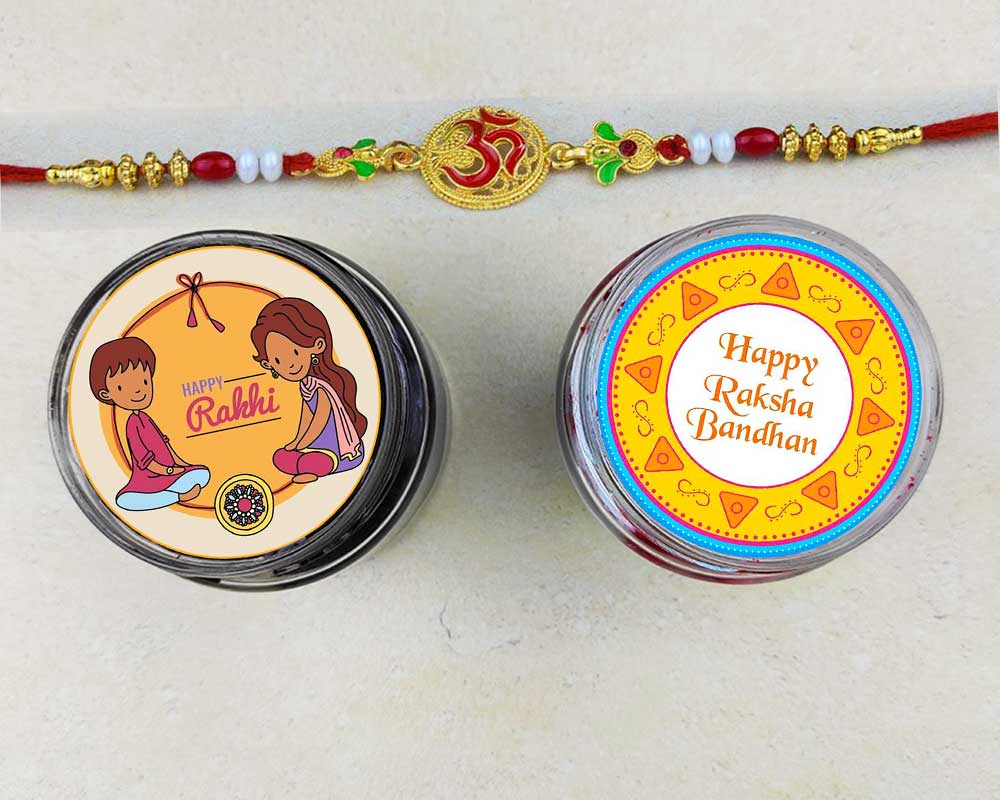 Raksha Bandhan Jar Combo - 2 pc & Rakhi