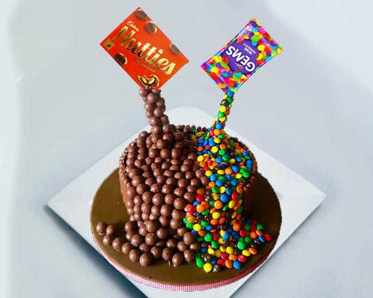 KitKat Gems Nutties Cake