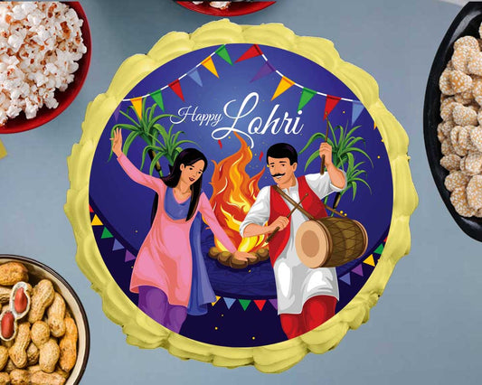 Lohri Couple Cake