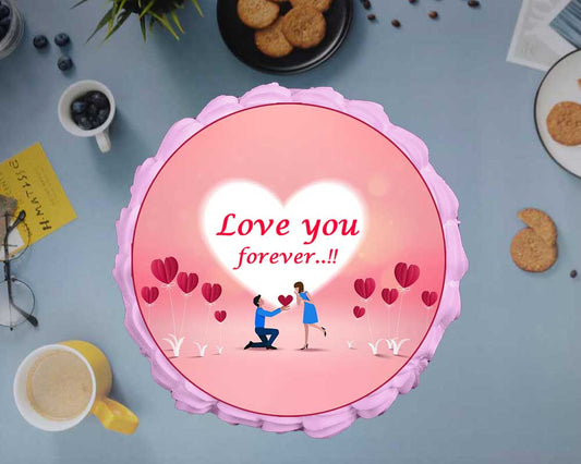 Love You Forever Photo Cake