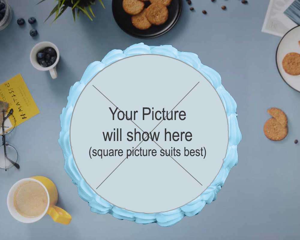 Photo Cake Round - Blue