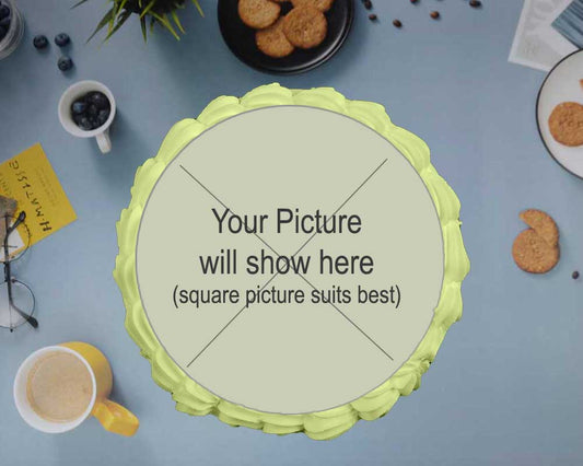 Photo Cake Round - Yellow