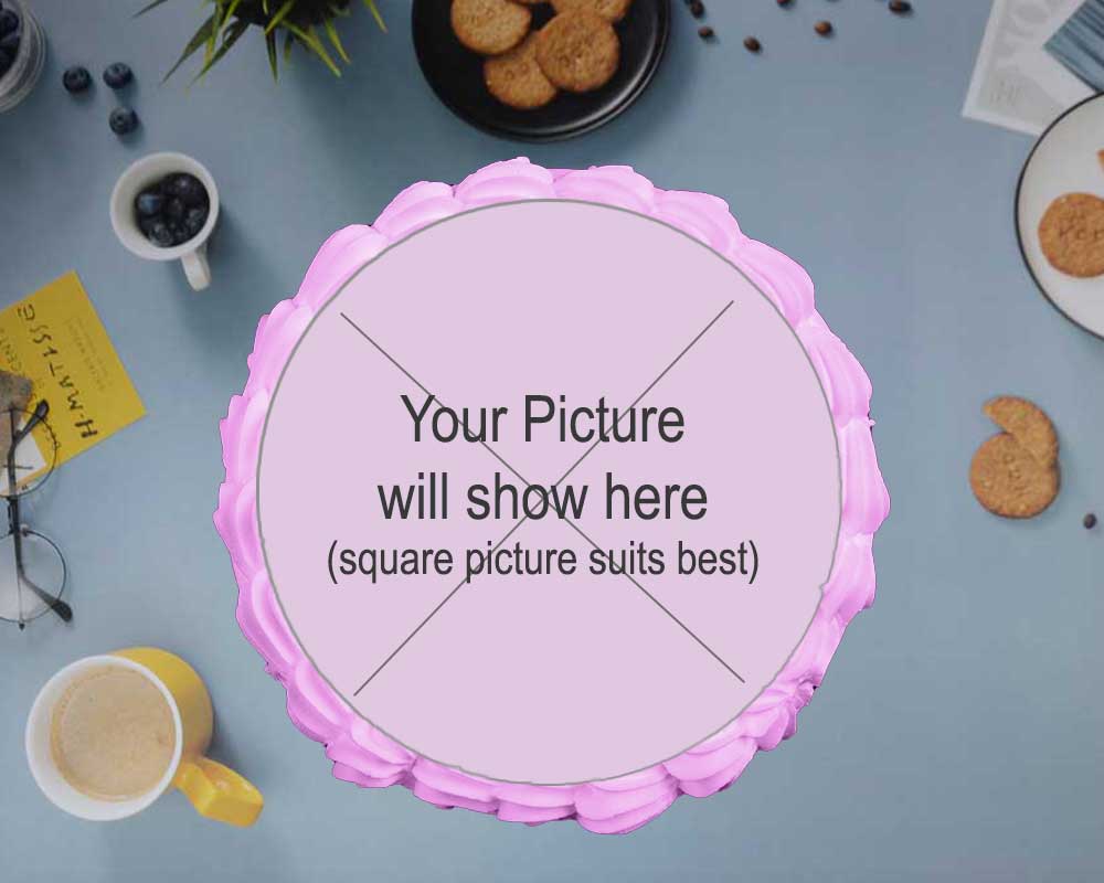 Photo Cake Round - Pink