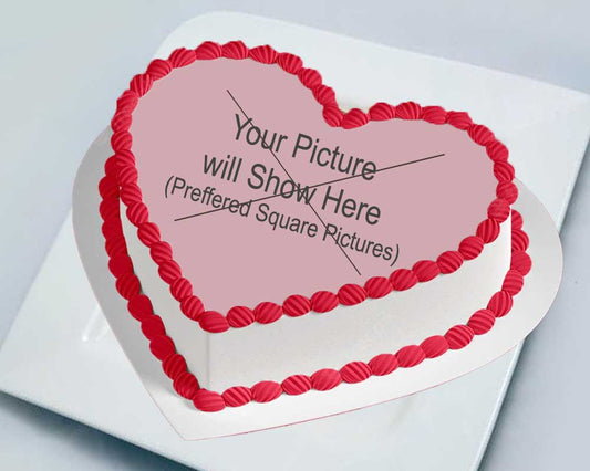 Photo Cake Heart - Red