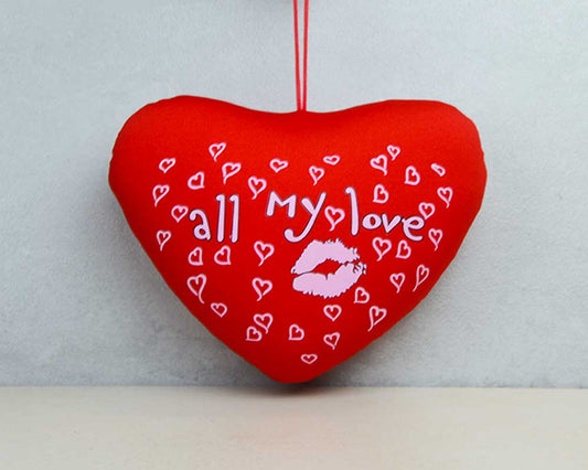 All My Love Heart Shape Soft Cushion