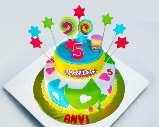 Kids Birthday Designer Cake - 2 tier