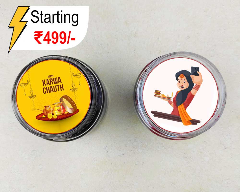 Selfie Karwa Chauth Jar Combo - Large