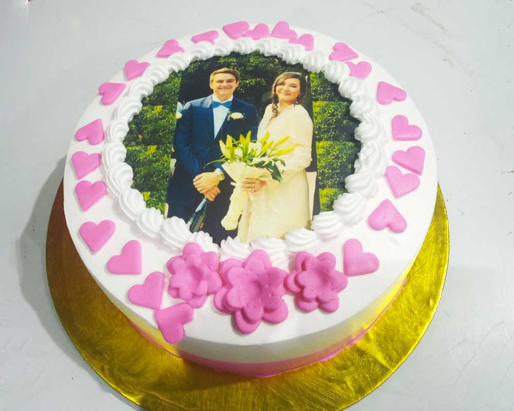 Anniversary Romantic Pink Cake