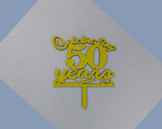 Celebrating 50 years - Cake Topper