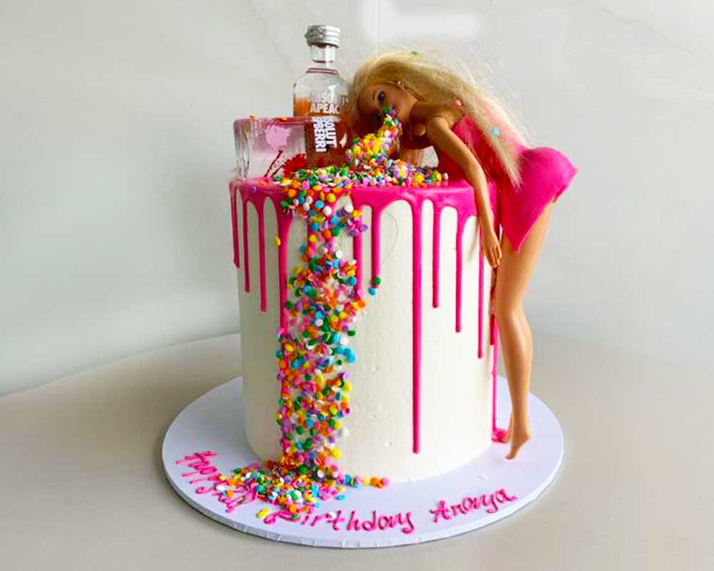 Drunk Barbie Cake