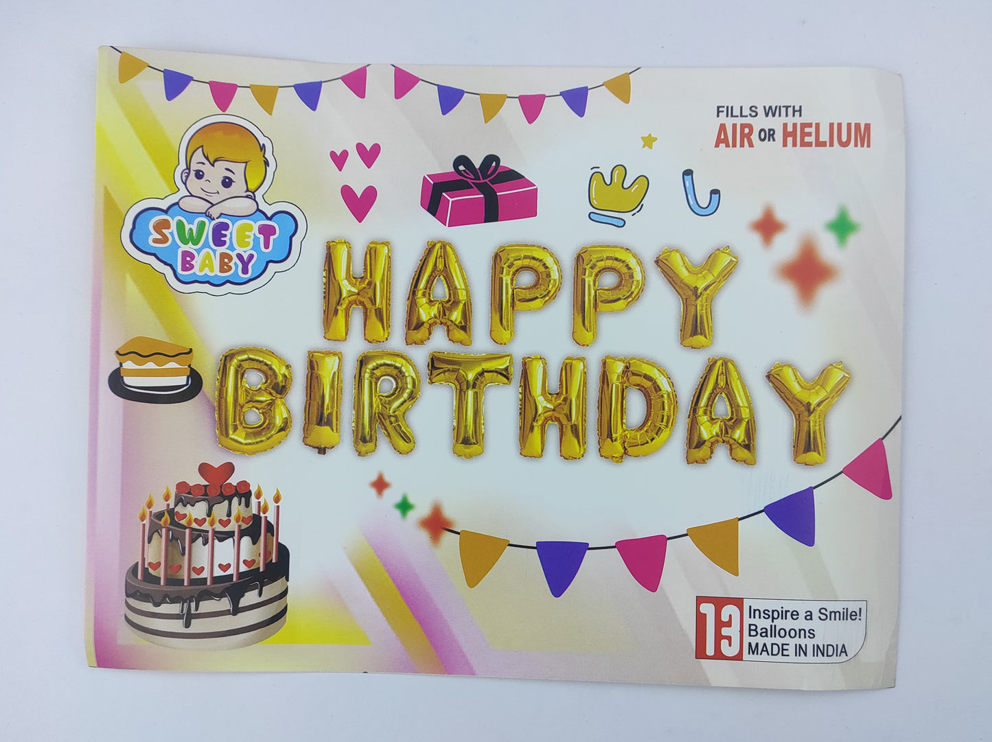Happy Birthday Foil Balloon Golden