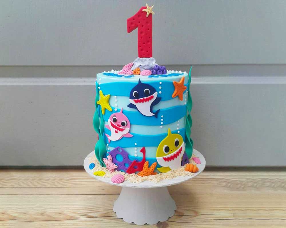 Fish Themed Kids Birthday - Tower Cake