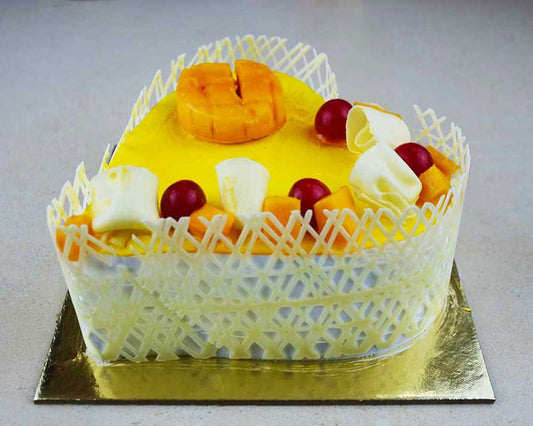 Mango forever heart Cake d1