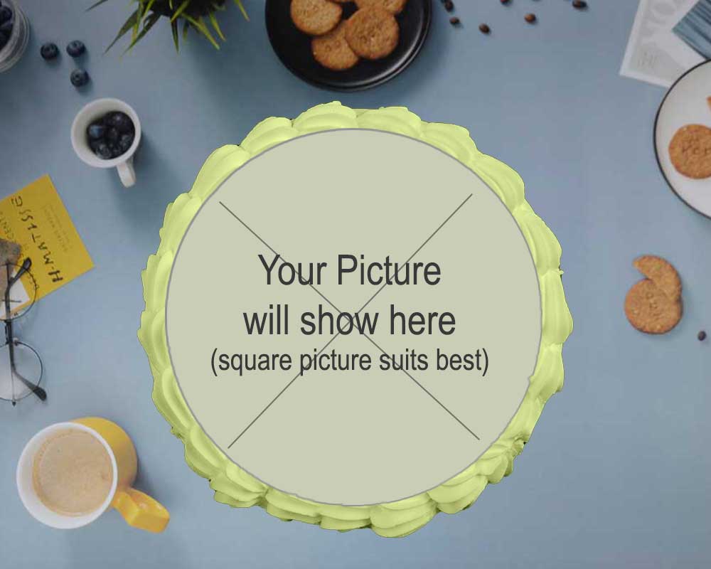 Photo Cake Round - Yellow