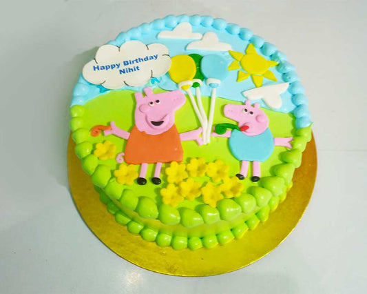 Peppa Pig Cartoon Cake D2