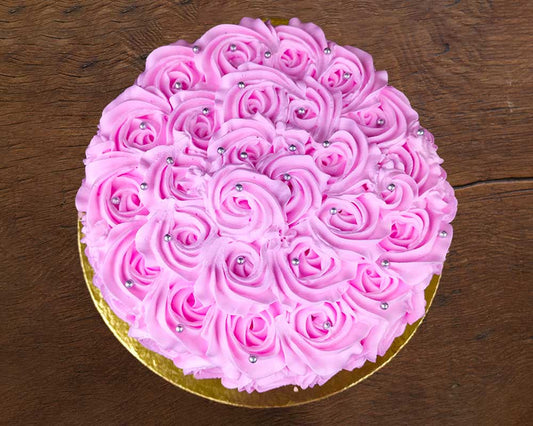 Pink Rose Bed cake