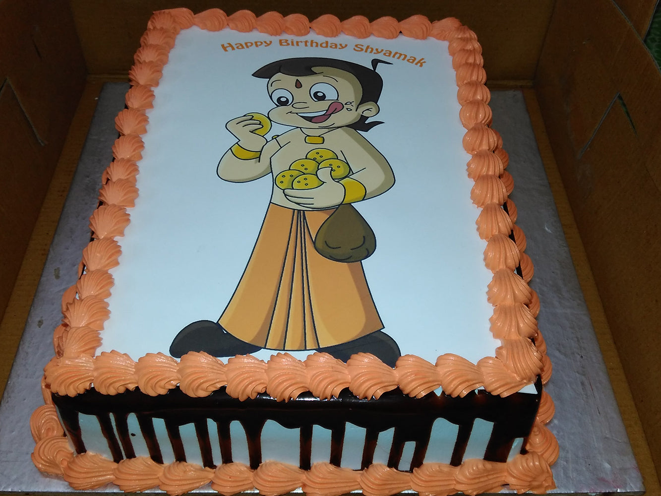 Baby Chotta Bheem & Kalia Theme Photo Cake - Chidambaram