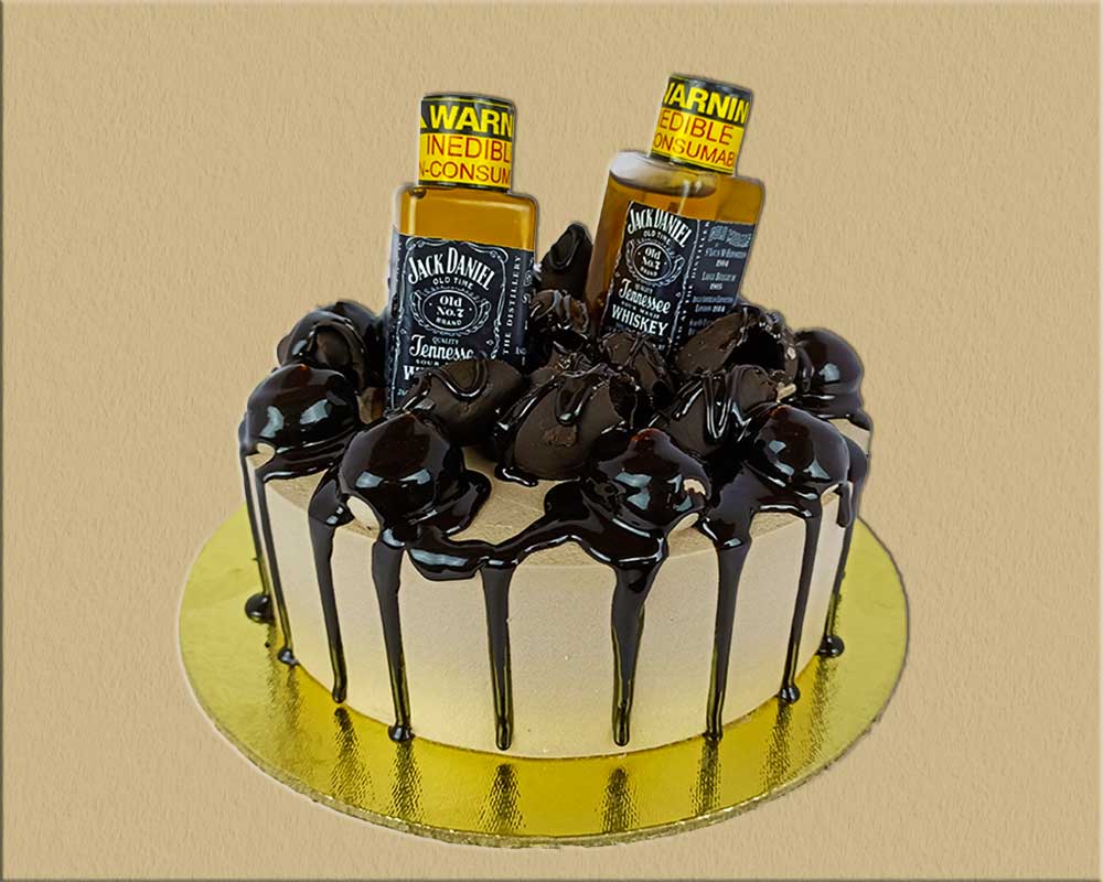 Chocolate Miniature Celebration Cake - Jack Daniel